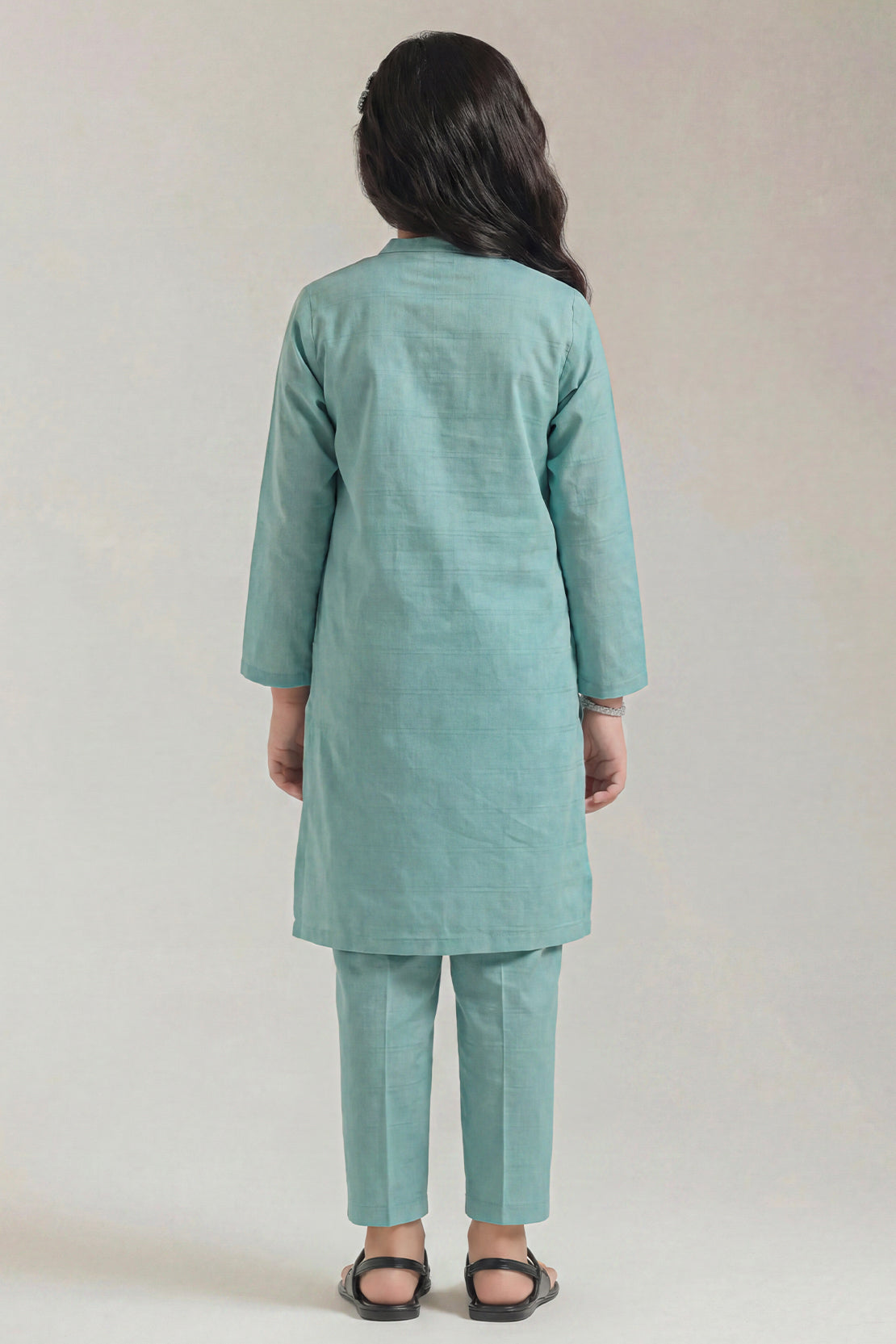Stitched Cotton Jacquard 2 Piece (Shirt/trouser) For Kids