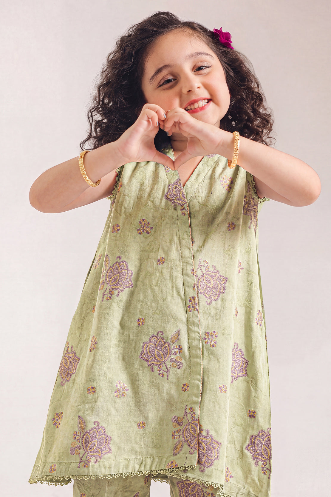 Stitched Cotton Jacquard 2 Piece (Shirt/trouser) For Kids