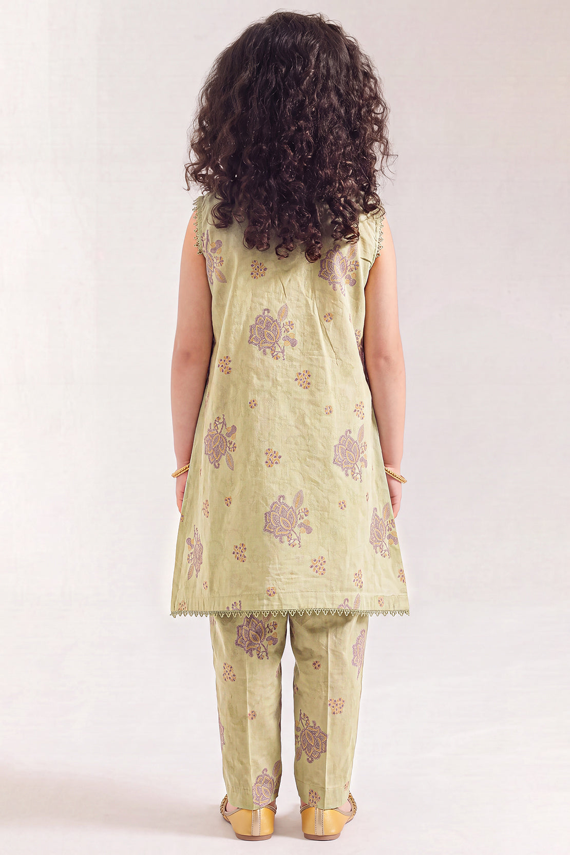 Stitched Cotton Jacquard 2 Piece (Shirt/trouser) For Kids