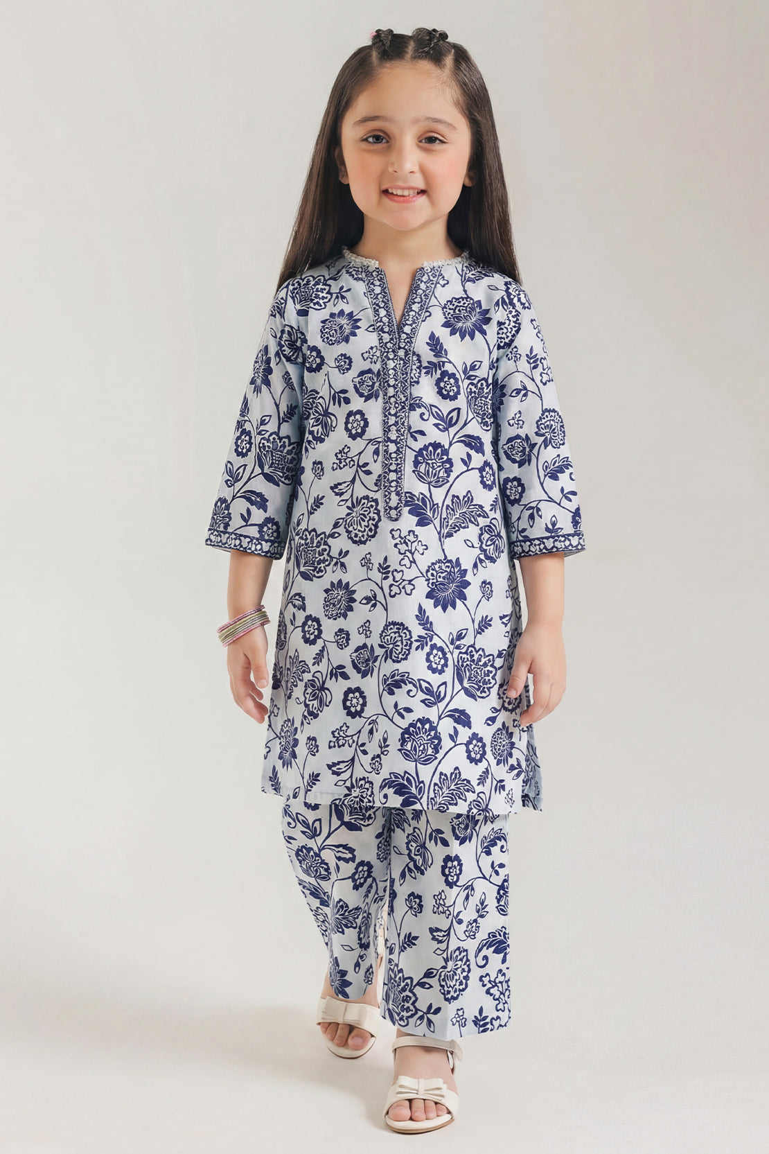 Printed Lawn Stitched 2 Piece (Shirt/Trouser) For Kids