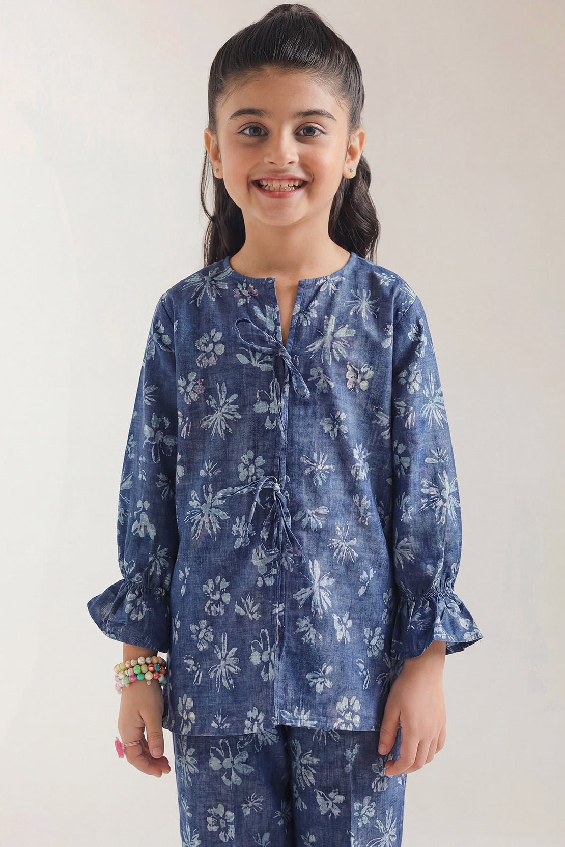 Stitched Cotton Jacquard 2 Piece (Shirt/trouser) For Kids