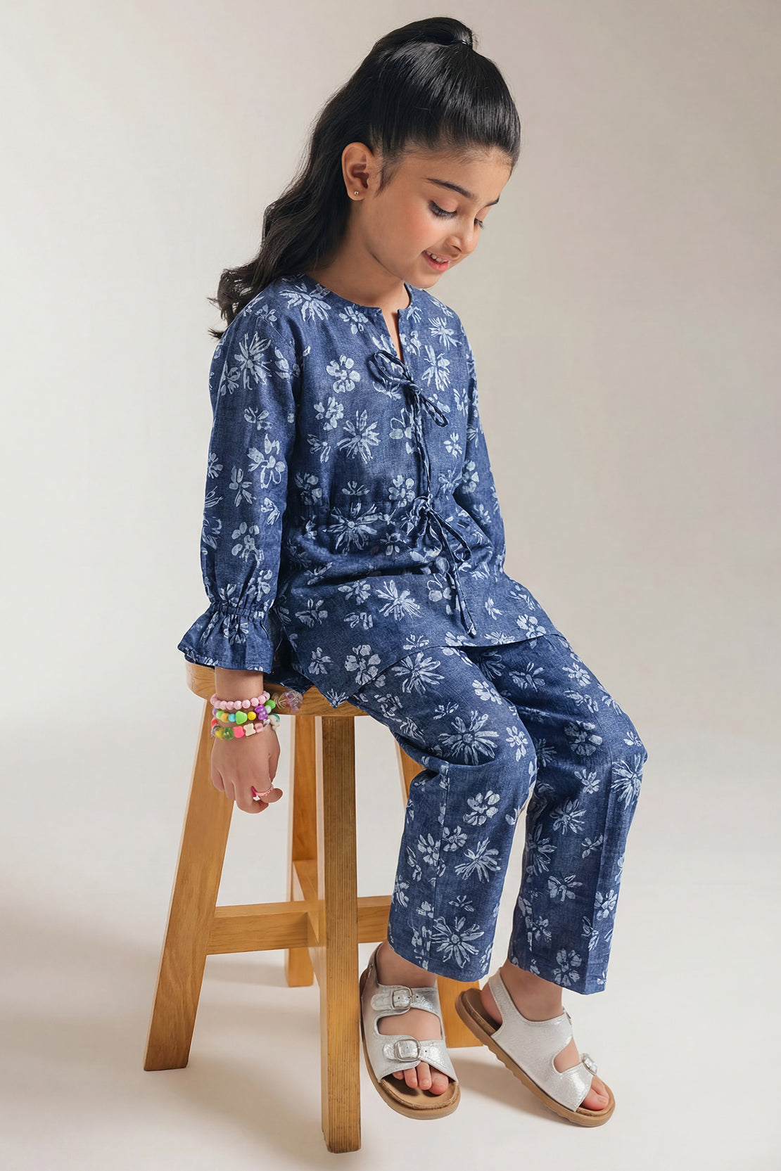 Stitched Cotton Jacquard 2 Piece (Shirt/trouser) For Kids