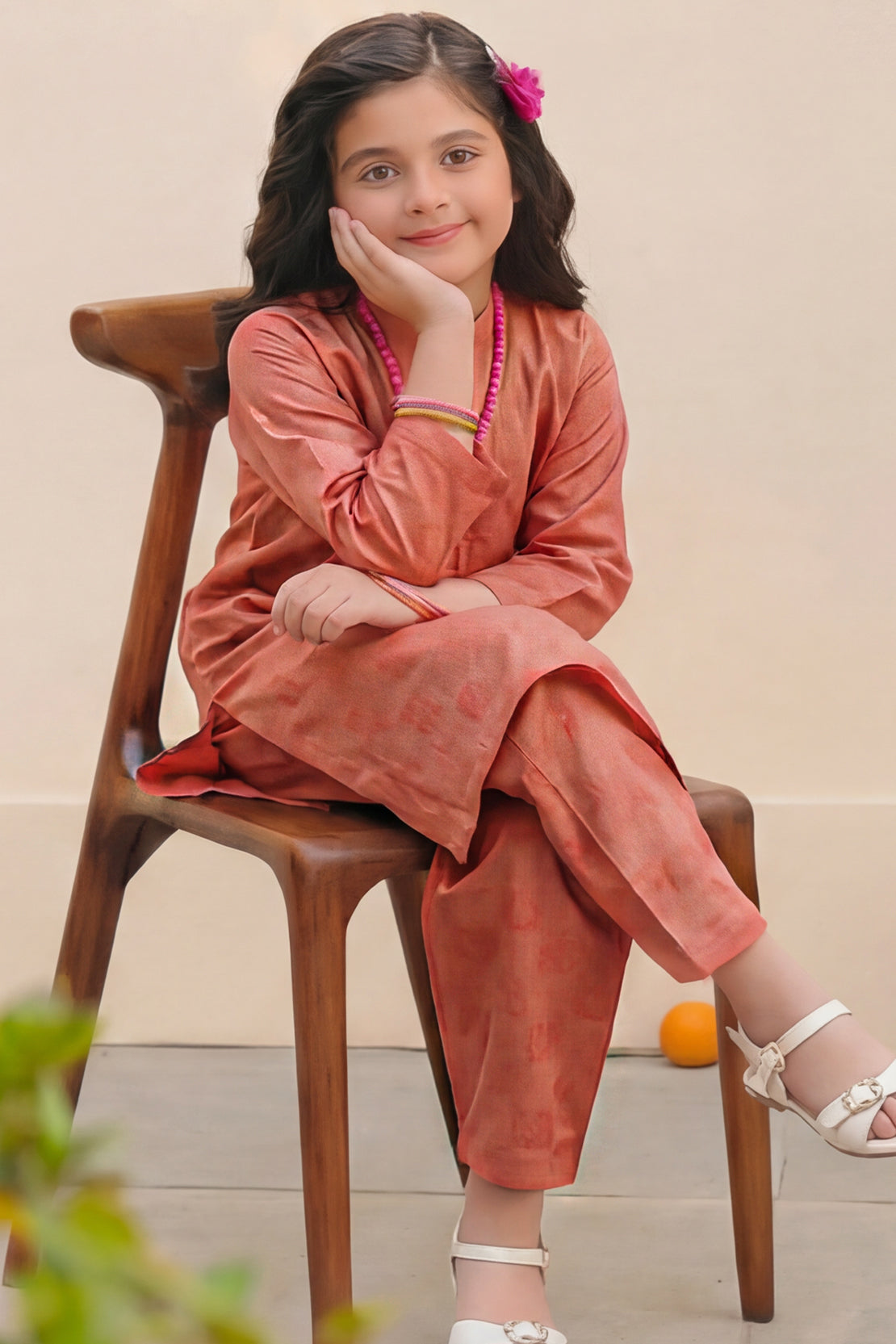 Stitched Cotton Jacquard 2 Piece (Shirt/trouser) For Kids