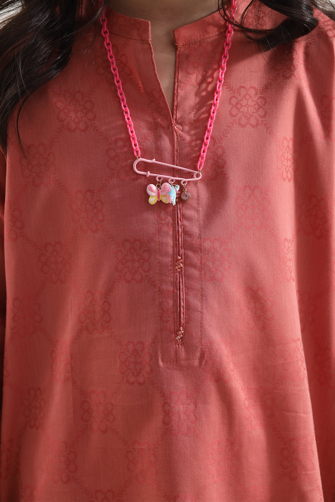 Stitched Cotton Jacquard 2 Piece (Shirt/trouser) For Kids