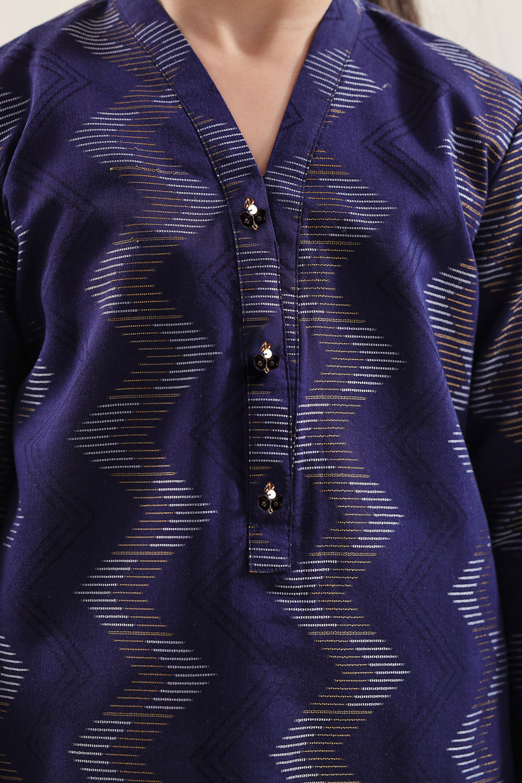 Stitched Cotton Jacquard 2 Piece (Shirt/trouser) For Kids