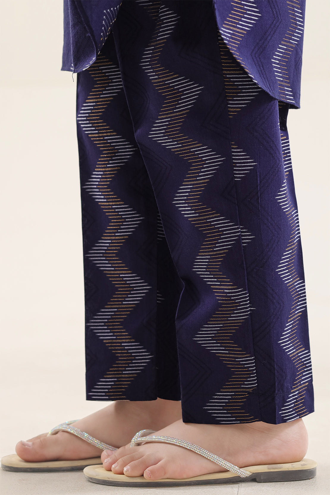 Stitched Cotton Jacquard 2 Piece (Shirt/trouser) For Kids