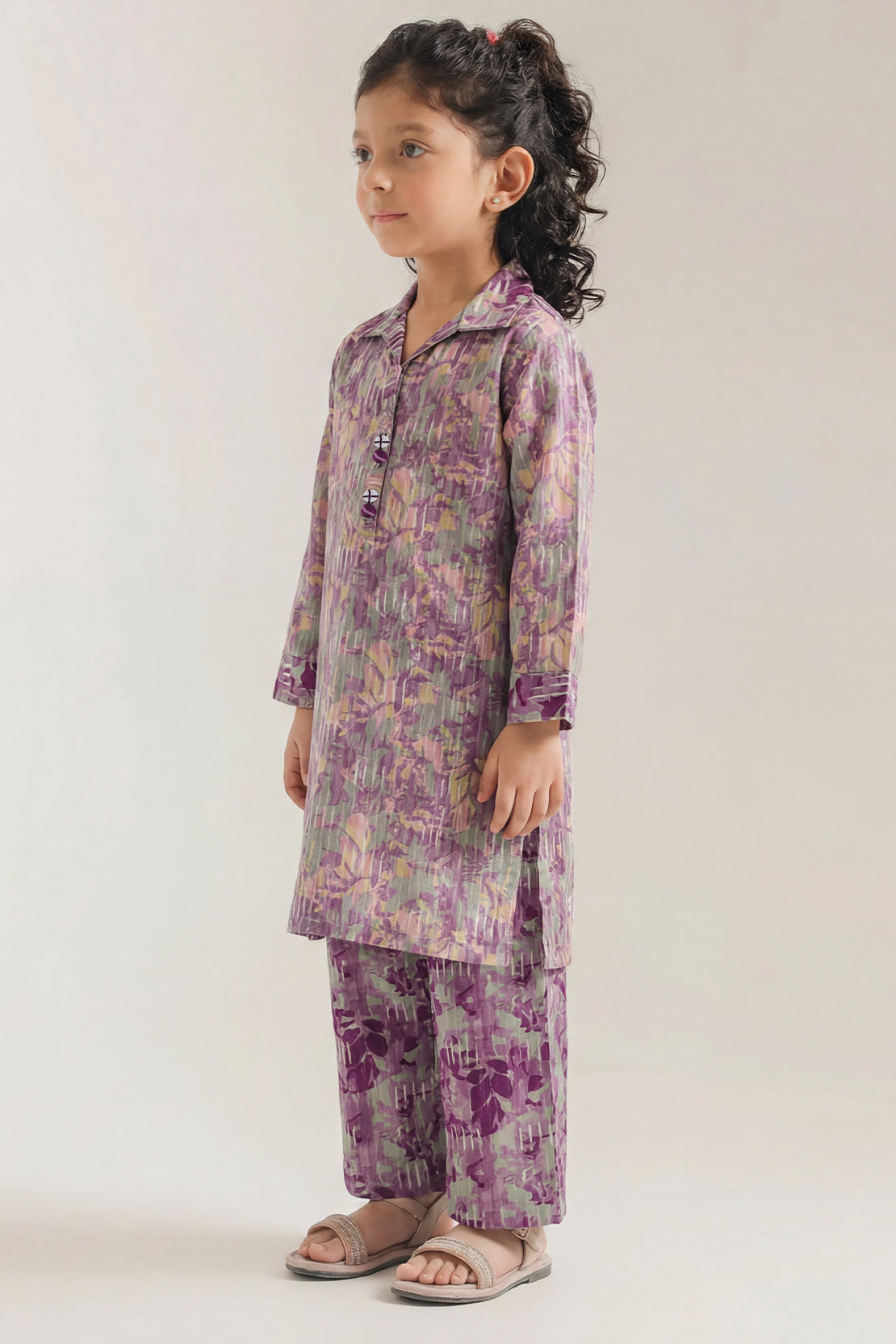 Printed Lawn Stitched 2 Piece (Shirt/Trouser) For Kids