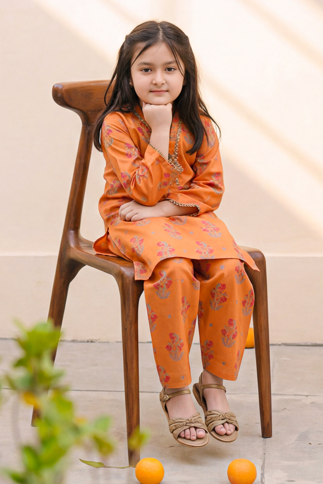 Stitched Cotton Jacquard 2 Piece (Shirt/trouser) For Kids