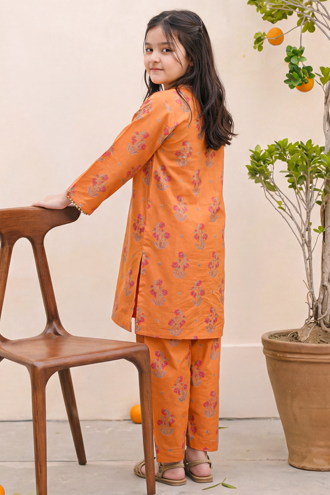 Stitched Cotton Jacquard 2 Piece (Shirt/trouser) For Kids