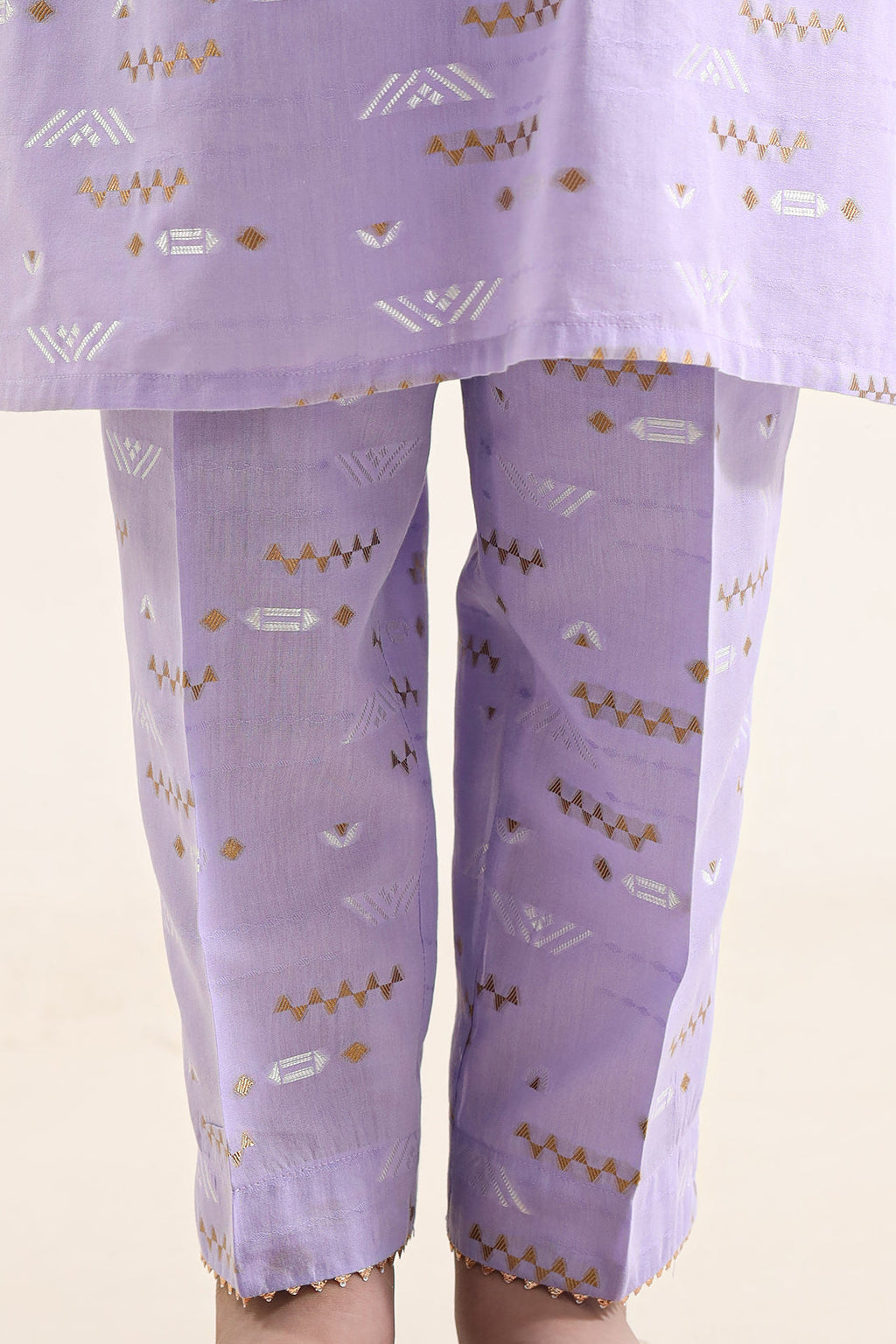 Stitched Cotton Jacquard 2 Piece (Shirt/trouser) For Kids