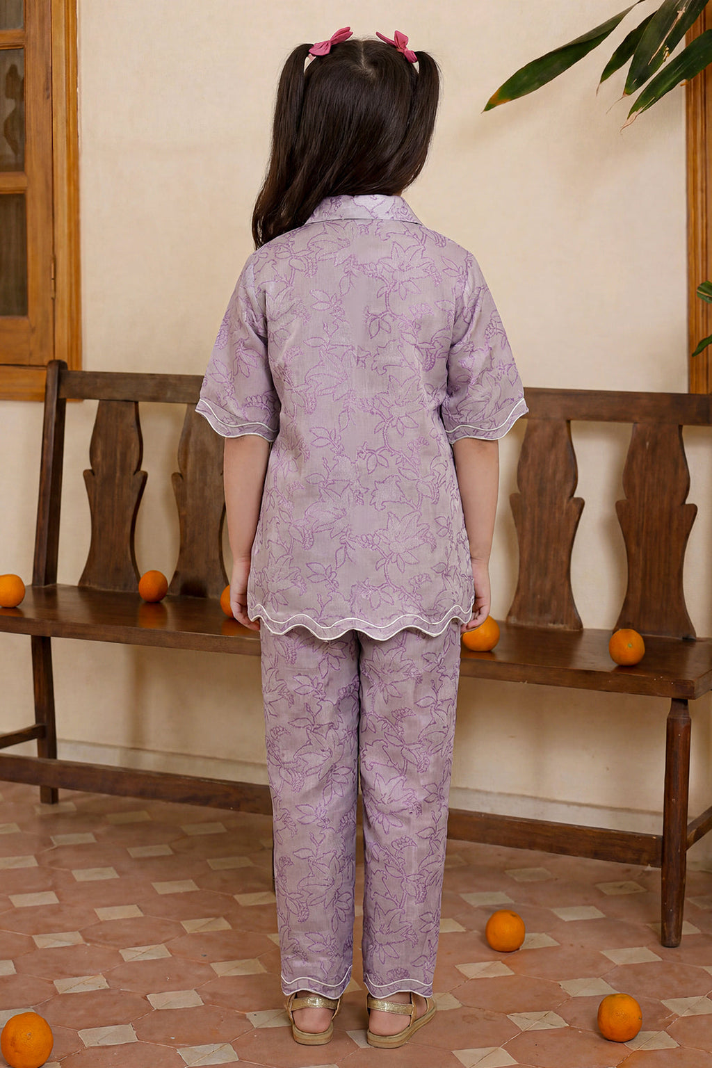 Stitched Cotton Jacquard 2 Piece (Shirt/trouser) For Kids