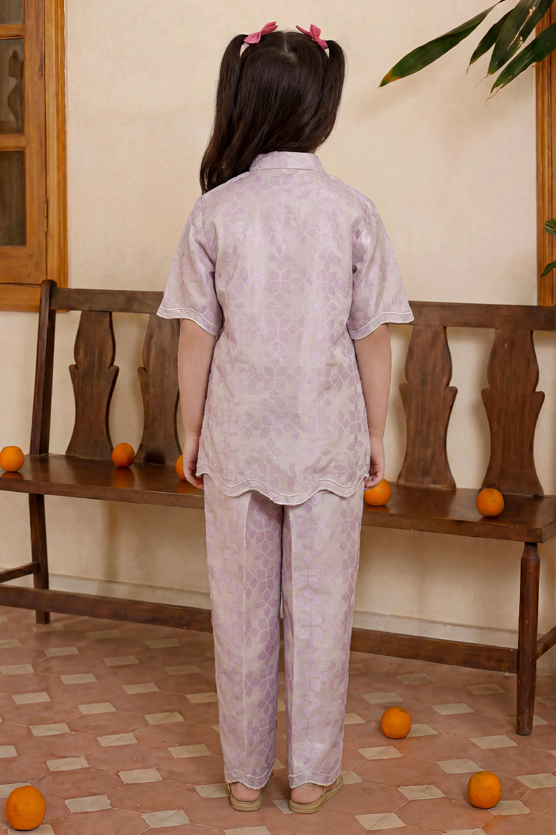Stitched Cotton Jacquard 2 Piece (Shirt/trouser) For Kids