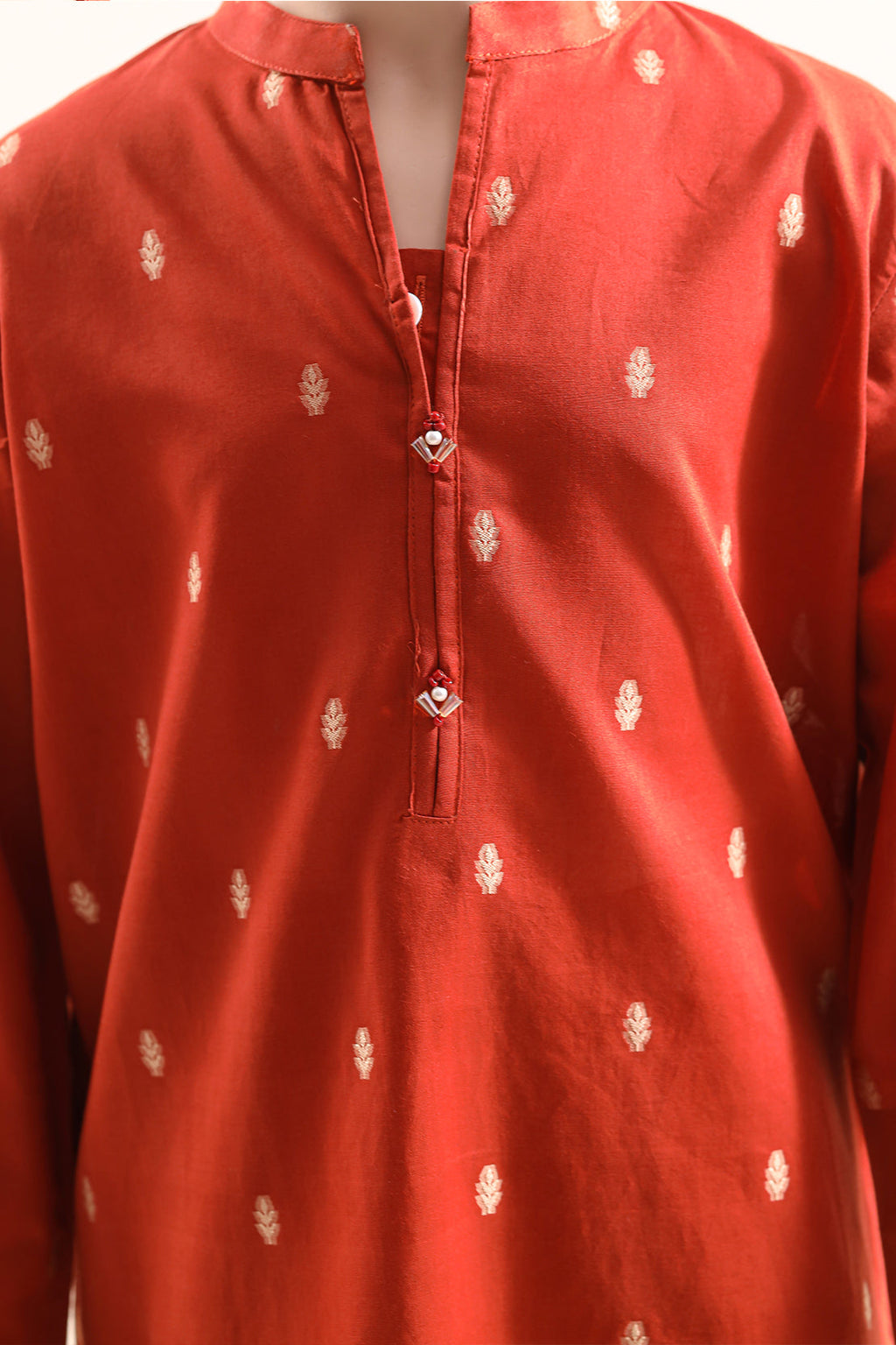Stitched Cotton Jacquard 2 Piece (Shirt/trouser) For Kids