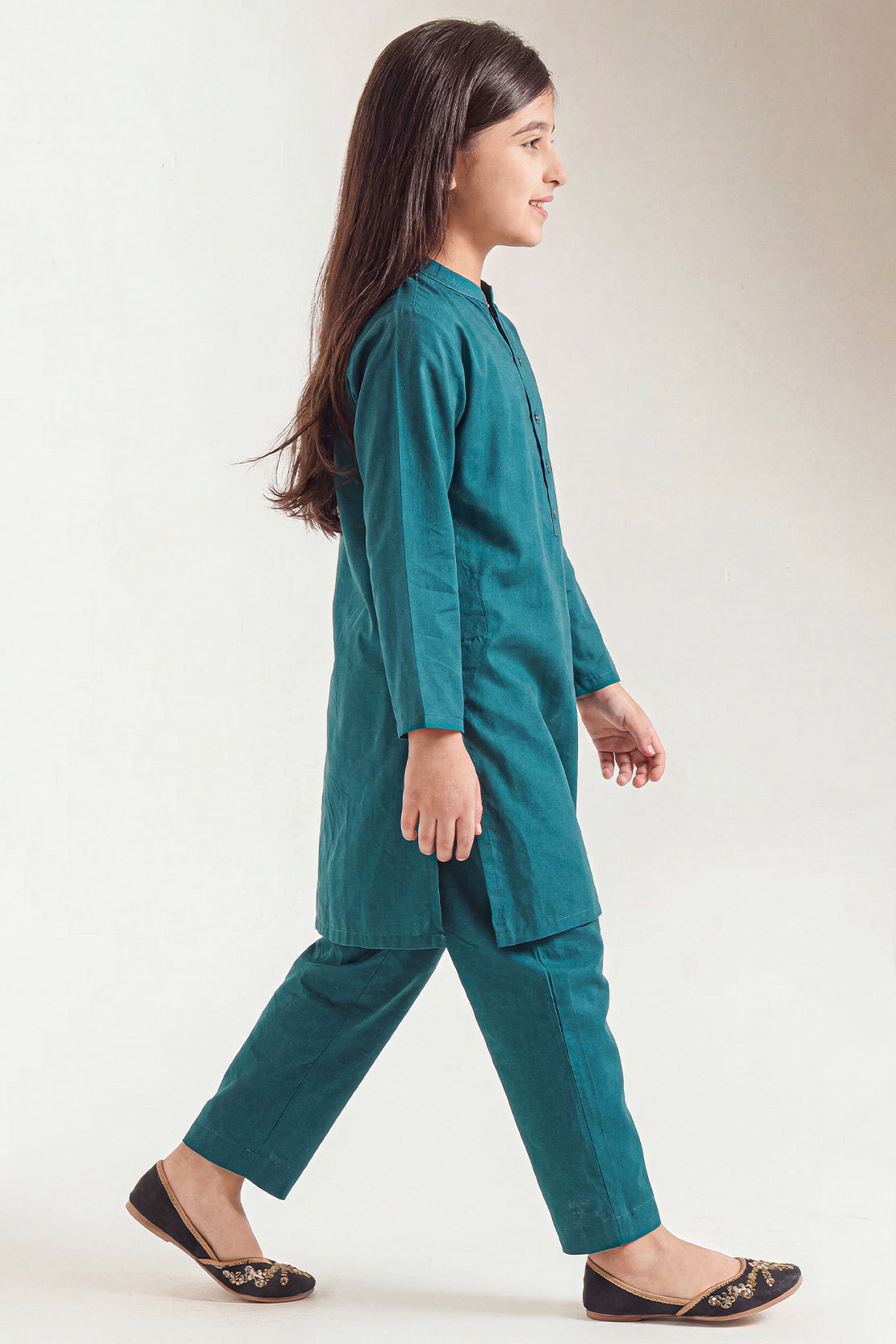 Stitched Cotton Jacquard 2 Piece (Shirt/trouser) For Kids