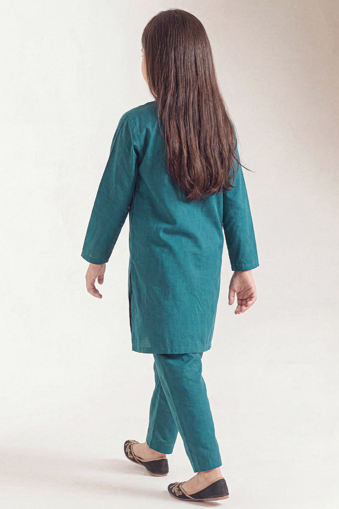 Stitched Cotton Jacquard 2 Piece (Shirt/trouser) For Kids