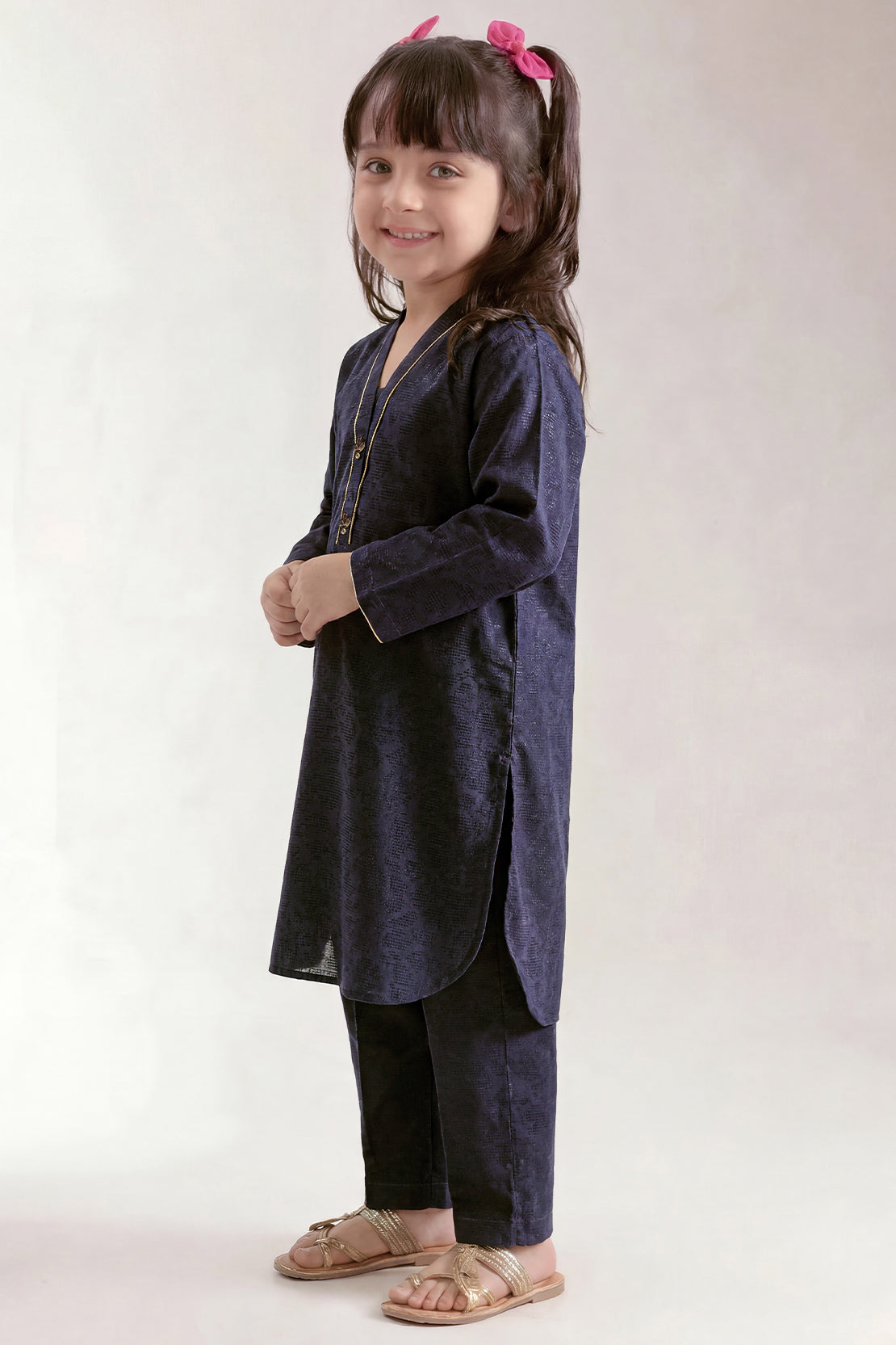 Stitched Cotton Jacquard 2 Piece (Shirt/trouser) For Kids