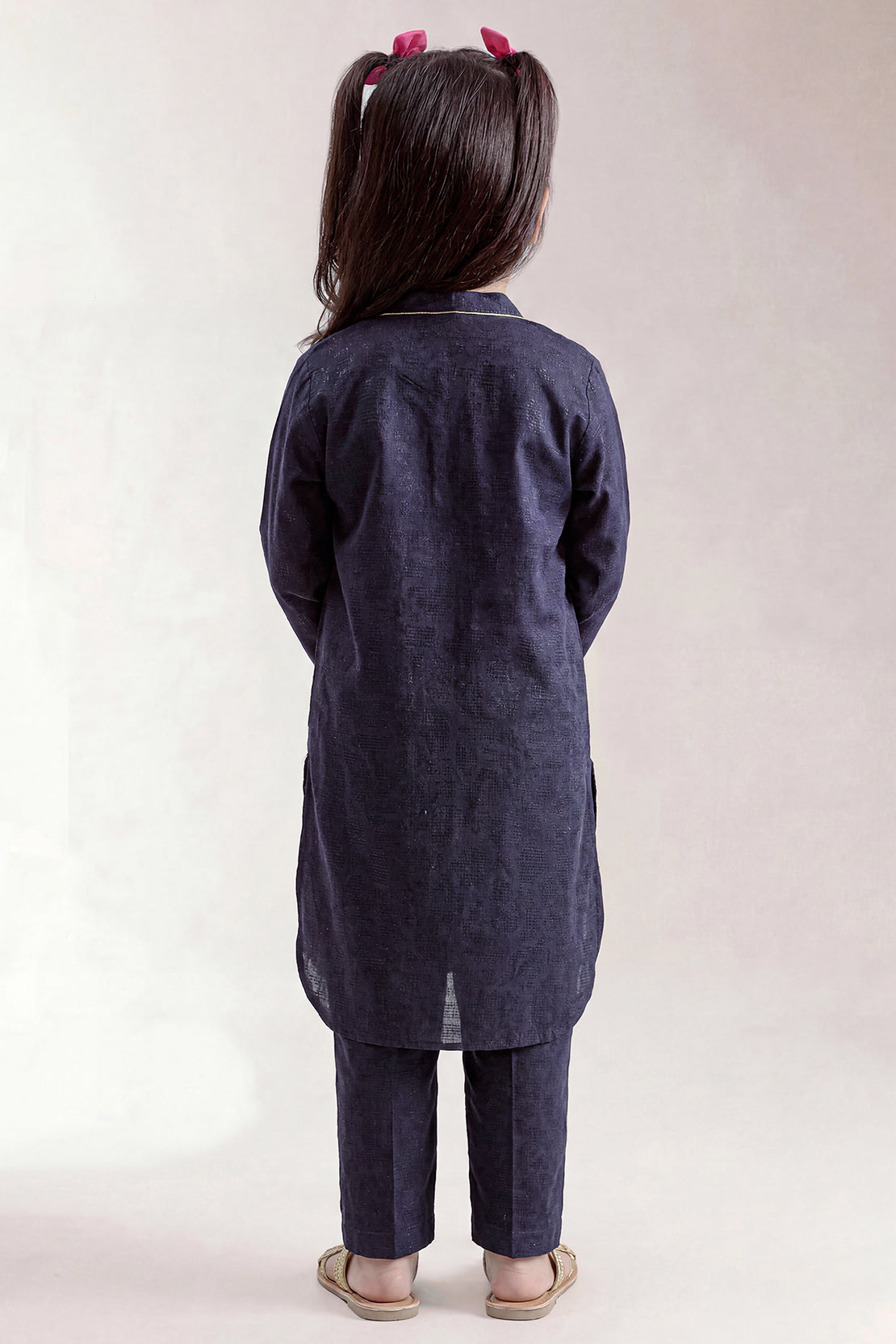 Stitched Cotton Jacquard 2 Piece (Shirt/trouser) For Kids