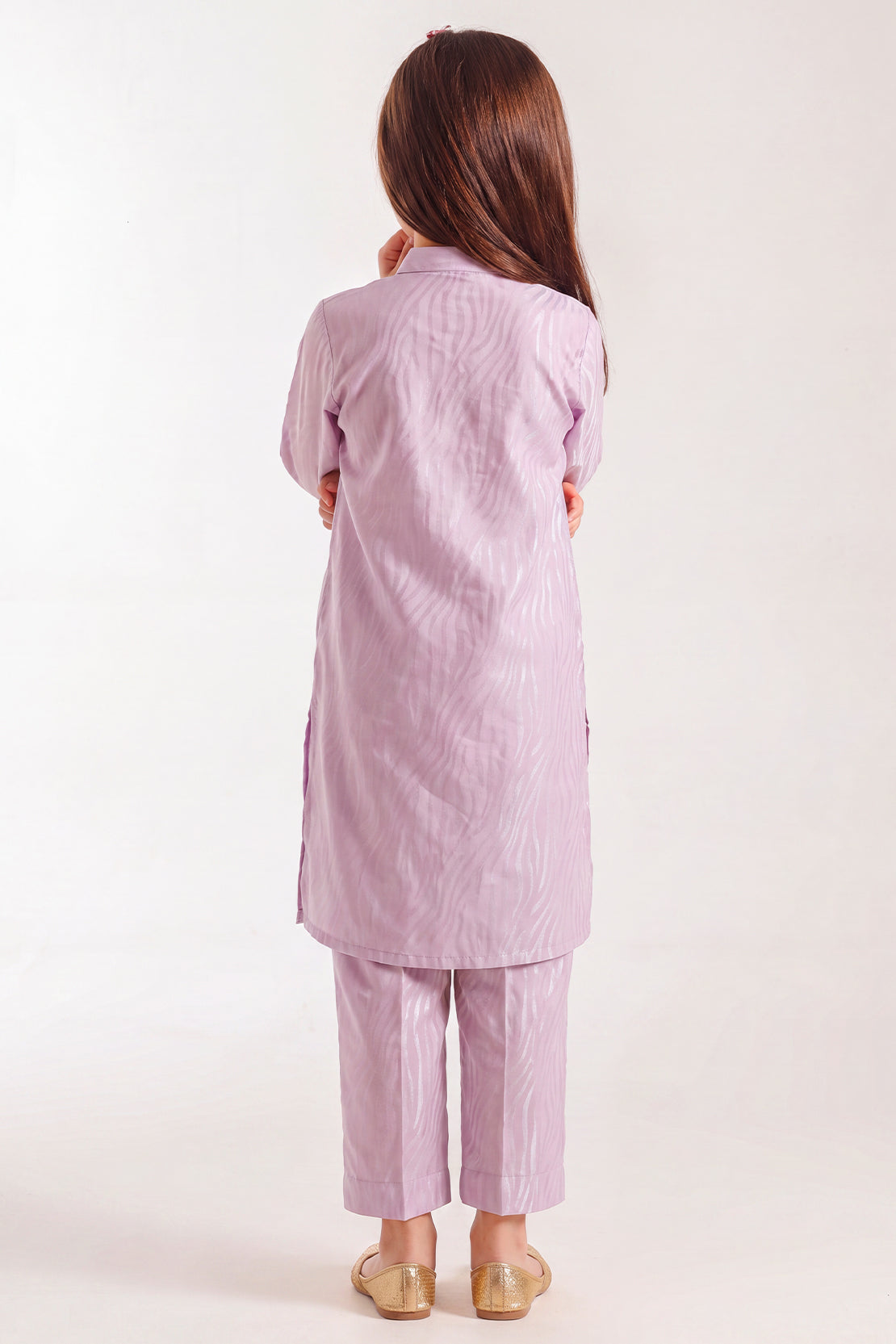 Stitched Cotton Jacquard 2 Piece (Shirt/trouser) For Kids