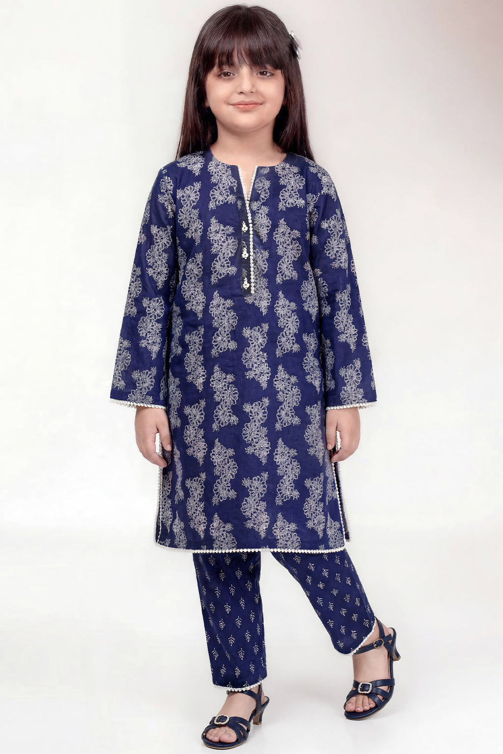 Printed Lawn Stitched 2 Piece (Shirt/Trouser) For Kids