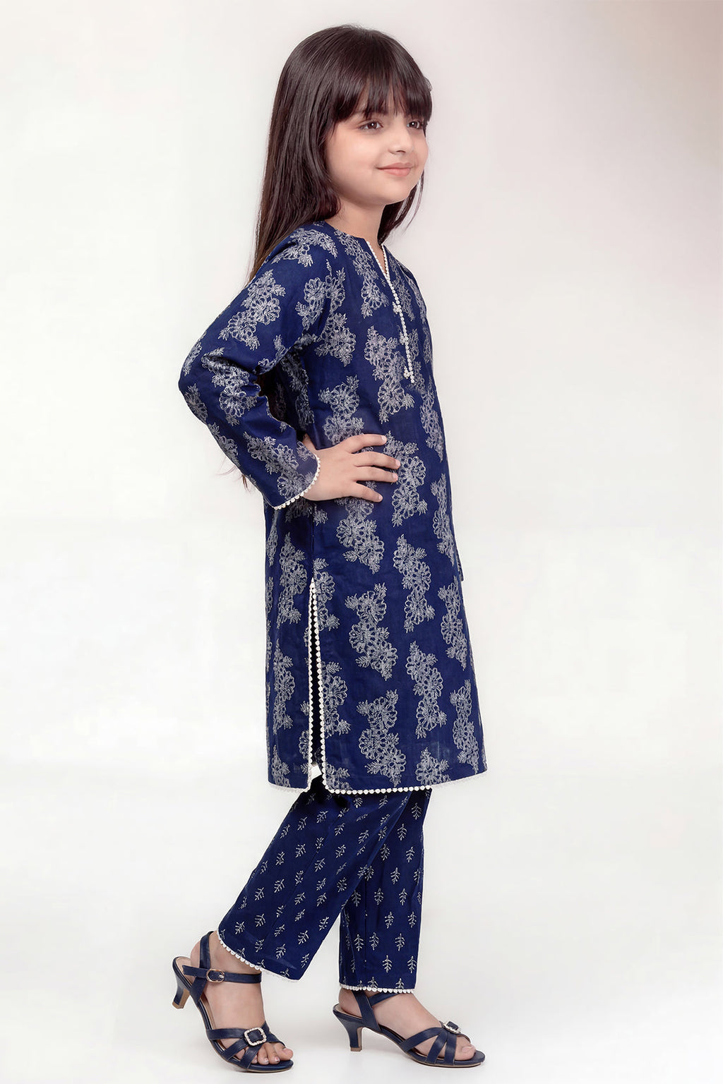 Printed Lawn Stitched 2 Piece (Shirt/Trouser) For Kids