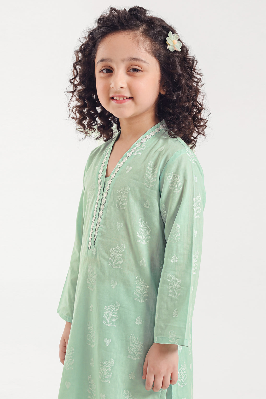 Stitched Cotton Jacquard 2 Piece (Shirt/trouser) For Kids
