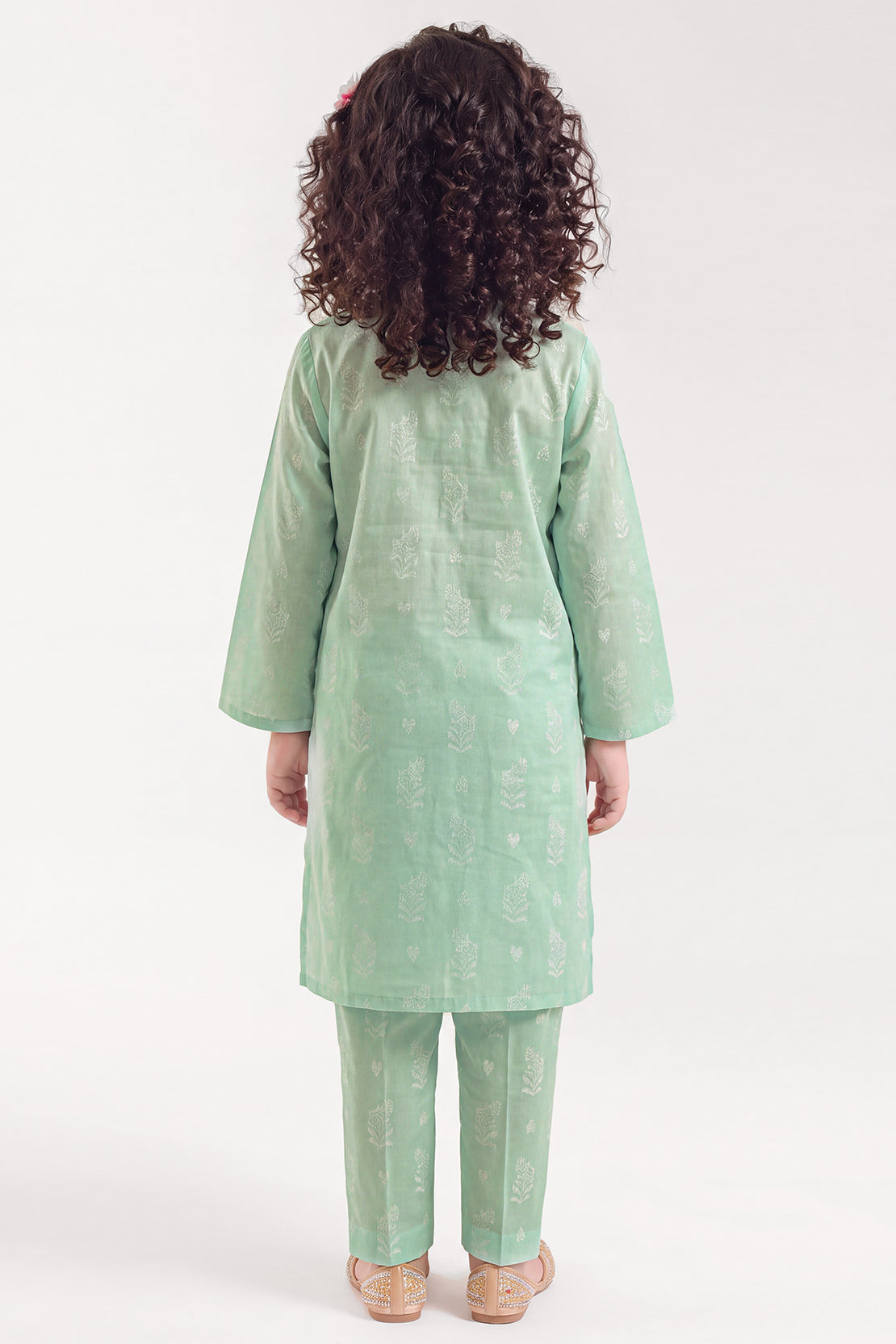 Stitched Cotton Jacquard 2 Piece (Shirt/trouser) For Kids