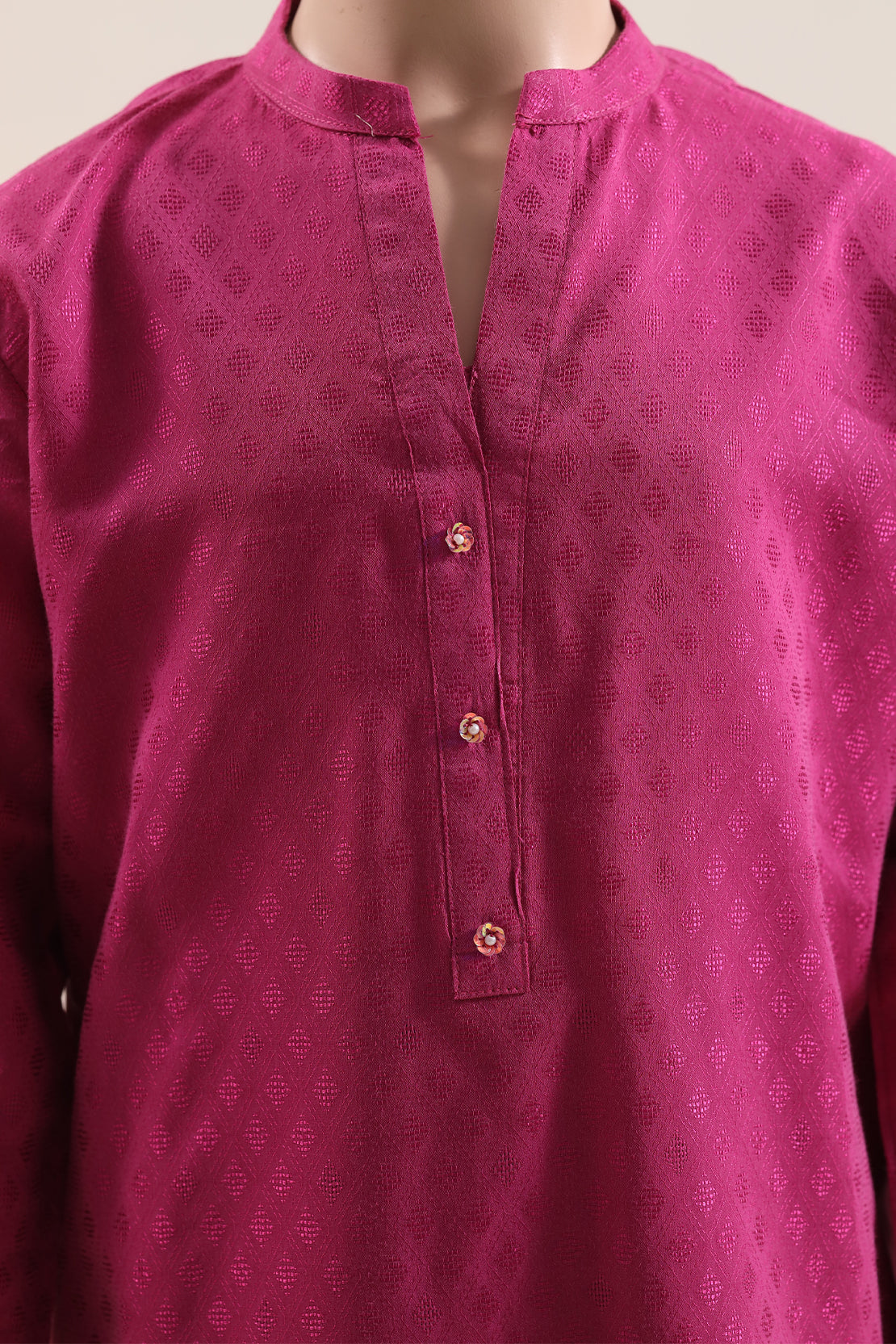 Stitched Cotton Jacquard 2 Piece (Shirt/trouser) For Kids