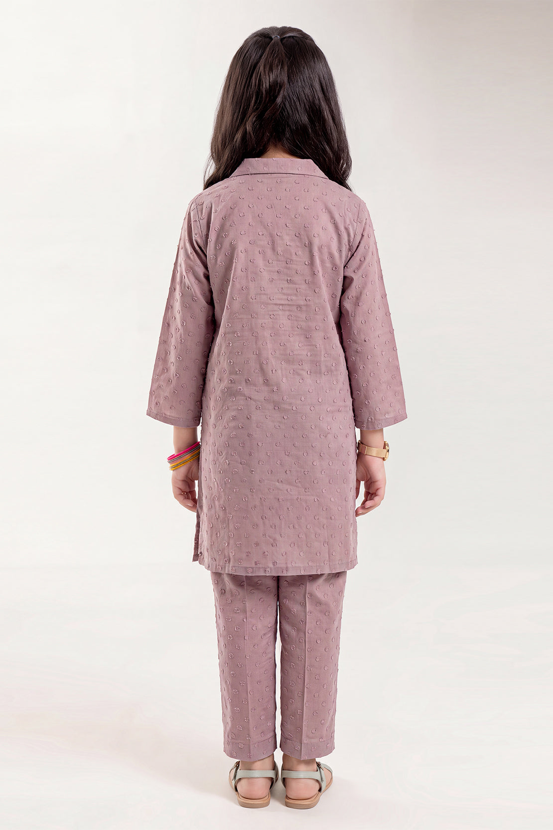 Stitched Cotton Jacquard 2 Piece (Shirt/trouser) For Kids