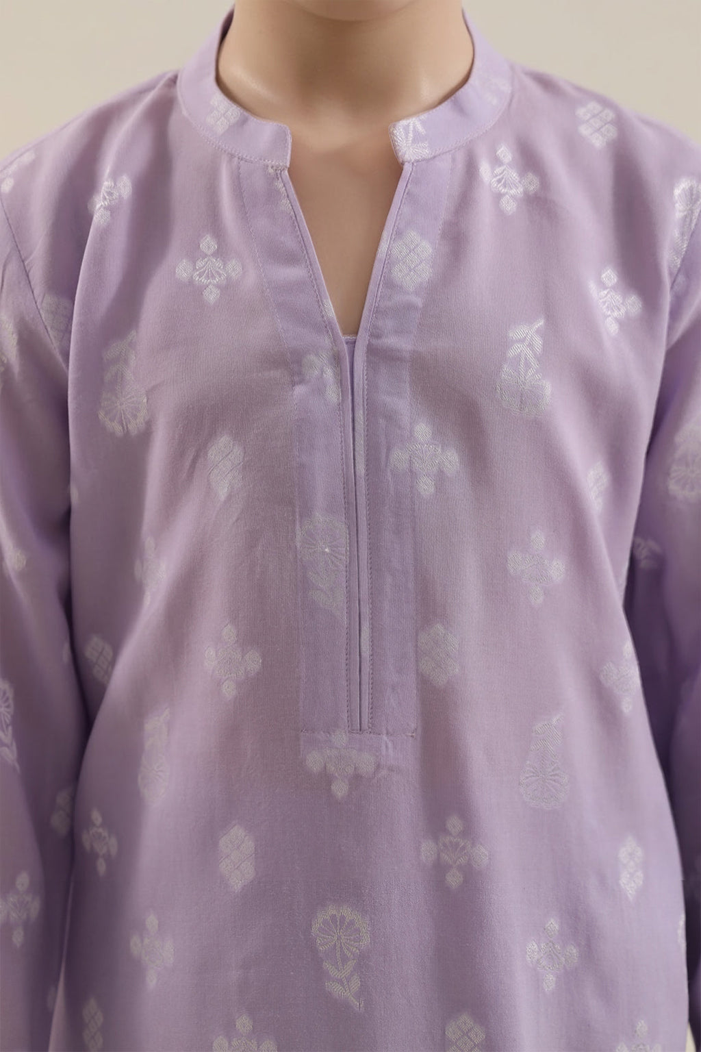 Stitched Cotton Jacquard 2 Piece (Shirt/trouser) For Kids