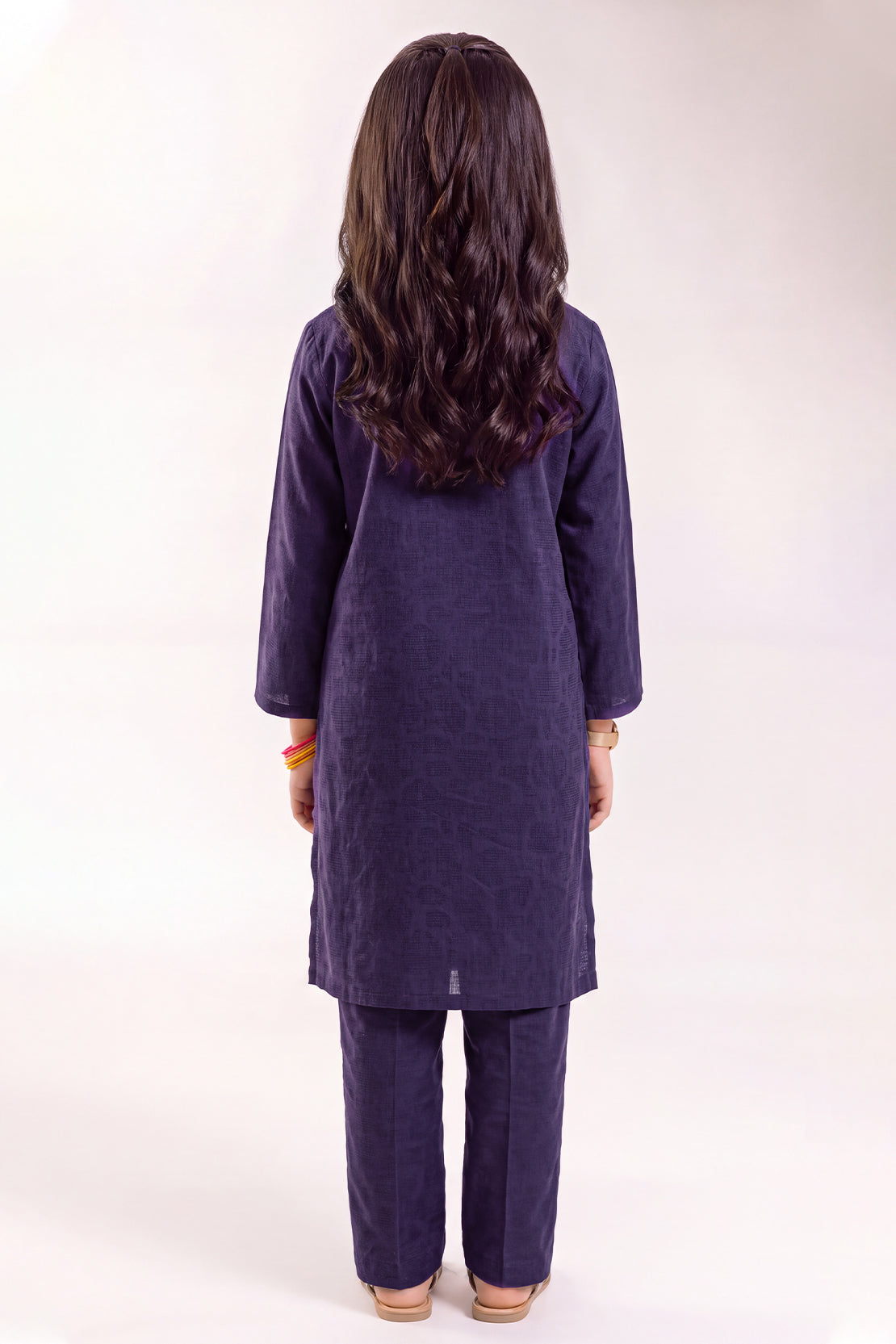 Stitched Cotton Jacquard 2 Piece (Shirt/trouser) For Kids