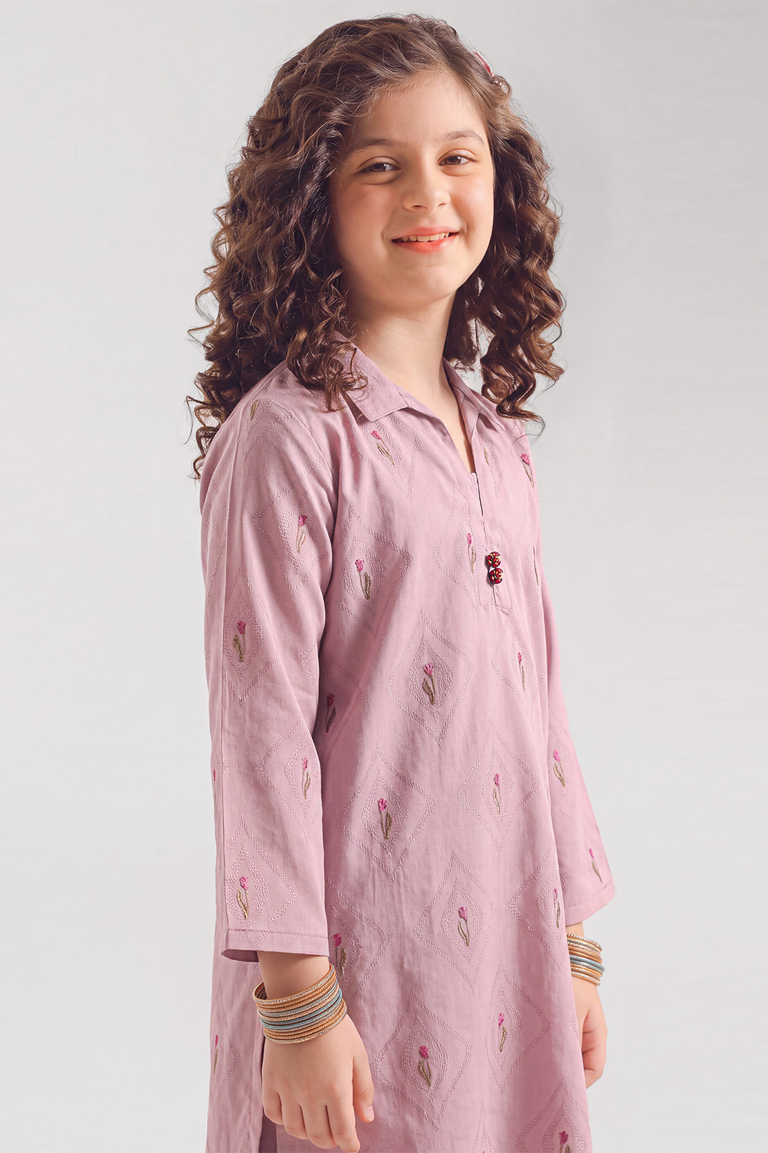 Stitched Cotton Jacquard 2 Piece (Shirt/trouser) For Kids