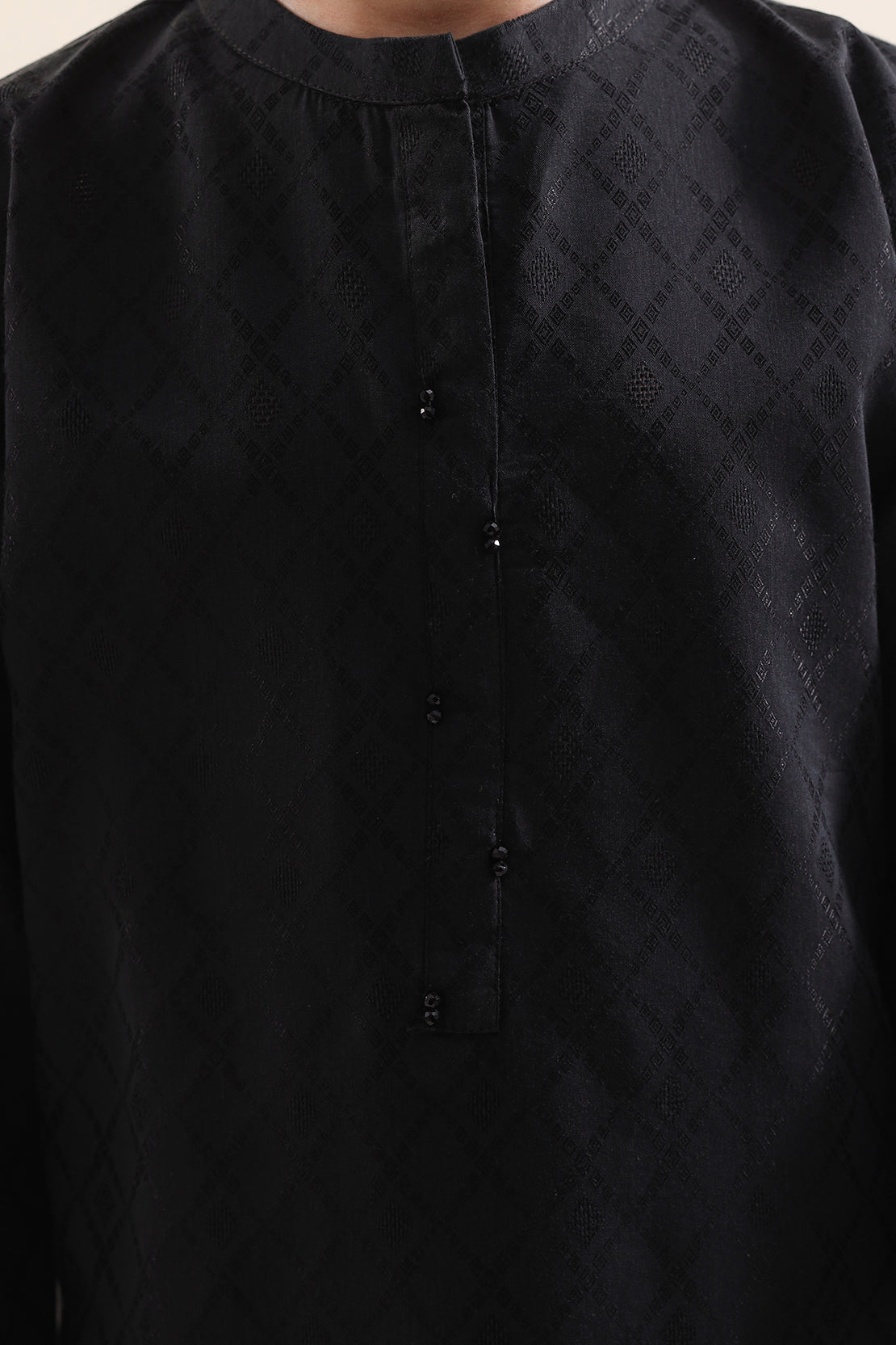 Stitched Cotton Jacquard 2 Piece (Shirt/trouser) For Kids