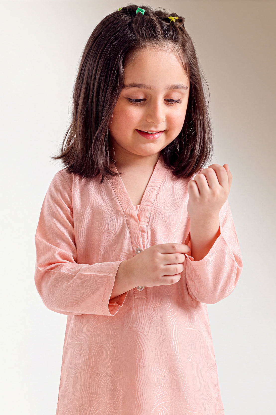 Stitched Cotton Jacquard 2 Piece (Shirt/trouser) For Kids