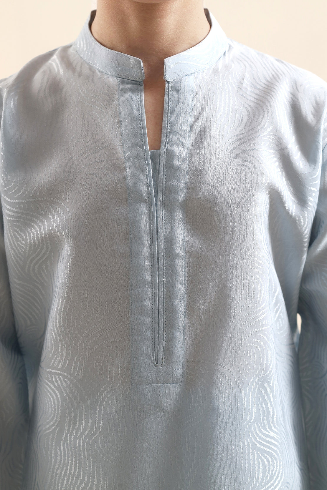 Stitched Cotton Jacquard 2 Piece (Shirt/trouser) For Kids